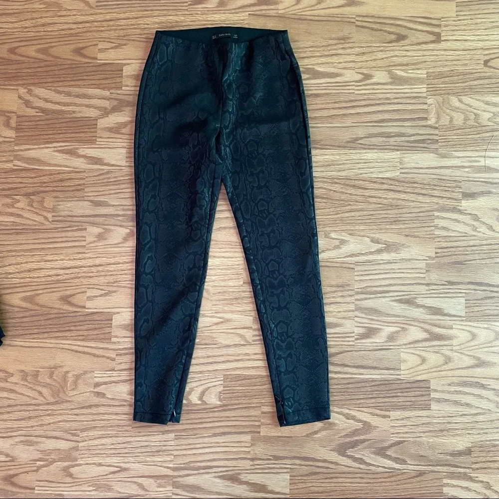 Zara black snake skin leggings - Picture 5 of 5